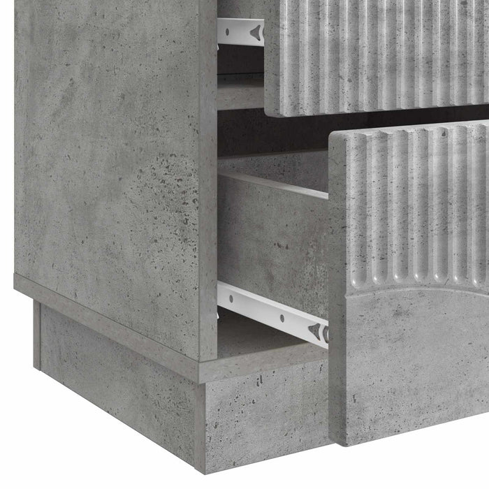Dulap de noapte Gri Beton 43 x 34,5 x 44,5 cm Lemn prelucrat - WALTI WALTI