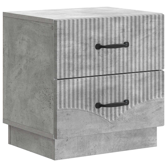 Dulap de noapte Gri Beton 43 x 34,5 x 44,5 cm Lemn prelucrat - WALTI WALTI
