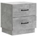 Dulap de noapte Gri Beton 43 x 34,5 x 44,5 cm Lemn prelucrat - WALTI WALTI
