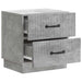 Dulap de noapte Gri Beton 43 x 34,5 x 44,5 cm Lemn prelucrat - WALTI WALTI