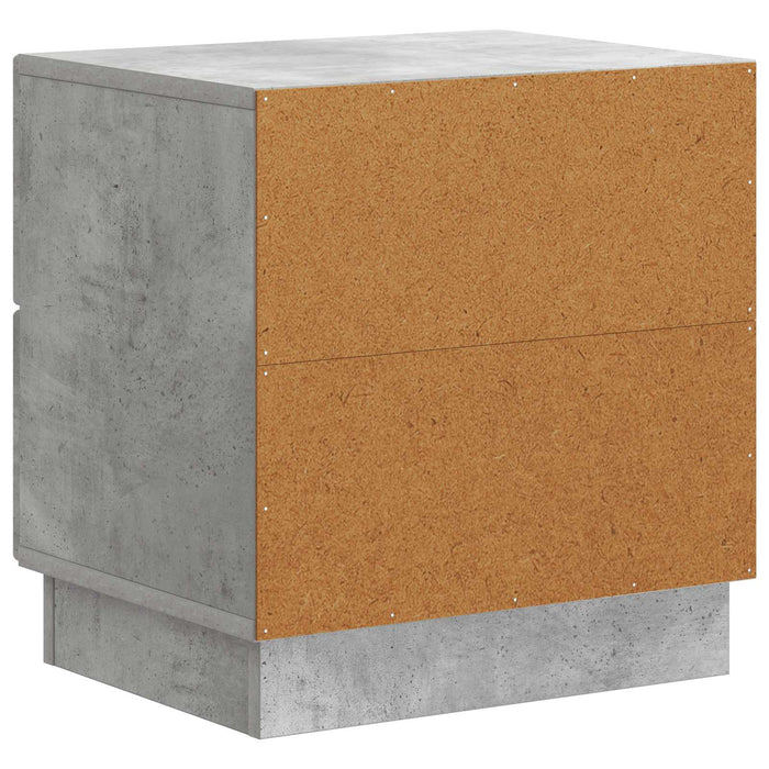 Dulap de noapte Gri Beton 43 x 34,5 x 44,5 cm Lemn prelucrat - WALTI WALTI