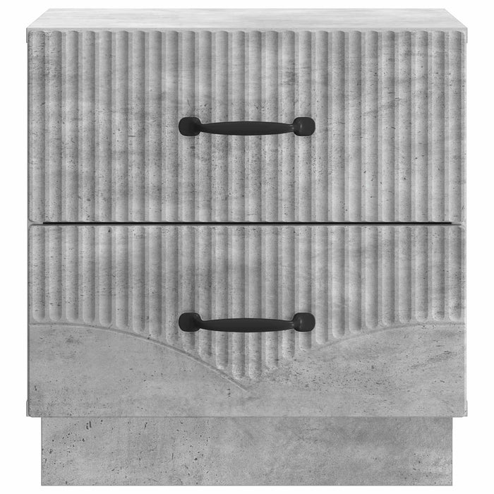 Dulap de noapte Gri Beton 43 x 34,5 x 44,5 cm Lemn prelucrat - WALTI WALTI