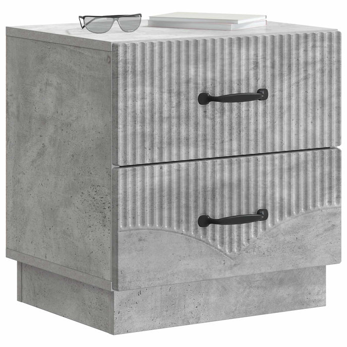 Dulap de noapte Gri Beton 43 x 34,5 x 44,5 cm Lemn prelucrat - WALTI WALTI