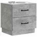 Dulap de noapte Gri Beton 43 x 34,5 x 44,5 cm Lemn prelucrat - WALTI WALTI