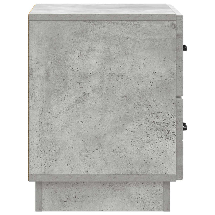 Dulap de noapte Gri Beton 43 x 34,5 x 44,5 cm Lemn prelucrat - WALTI WALTI