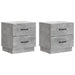 Dulap de noapte cu sertar 2 pcs Gri Beton 43 x 34,5 x 44,5 cm - WALTI WALTI