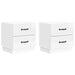 Dulap de noapte 2 pcs Alb foarte lucios 43 x 34,5 x 44,5 cm - WALTI WALTI