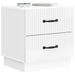 Dulap de noapte 2 pcs Alb foarte lucios 43 x 34,5 x 44,5 cm - WALTI WALTI