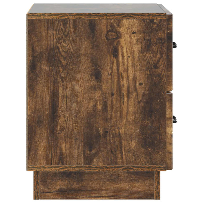 Dulap de noapte 2 pcs Stejar fumuriu 43 x 34,5 x 44,5 cm - WALTI WALTI