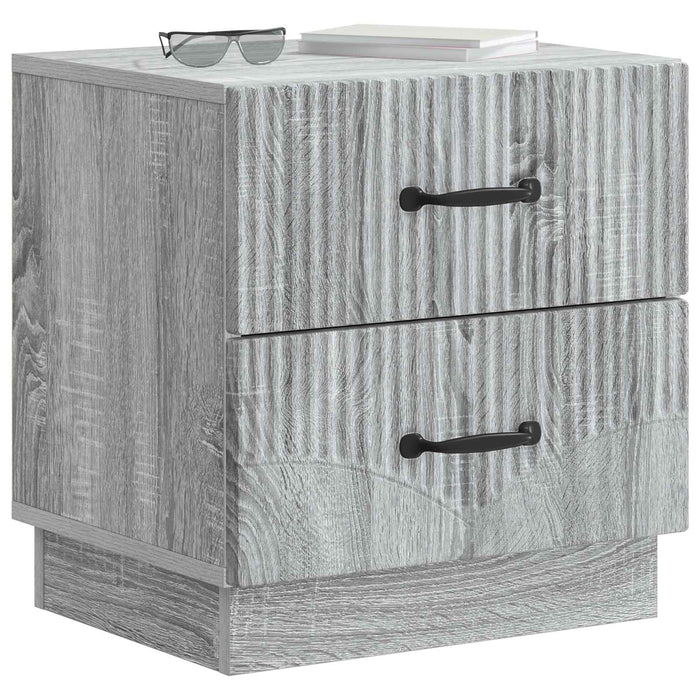 Dulap de noapte Sonoma gri 43 x 34,5 x 44,5 cm Lemn prelucrat - WALTI WALTI