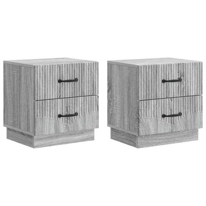 Dulap de noapte cu sertar 2 pcs Sonoma gri 43 x 34,5 x 44,5 cm - WALTI WALTI