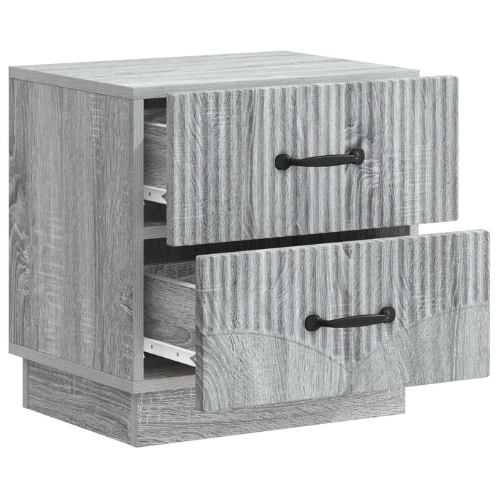 Dulap de noapte cu sertar 2 pcs Sonoma gri 43 x 34,5 x 44,5 cm - WALTI WALTI