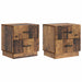 Dulap de noapte cu sertar 2 pcs Lemn vechi 43 x 34,5 x 44,5 cm - WALTI WALTI