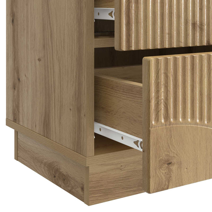 Dulap de noapte 2 pcs Stejar Artizanal 43 x 34,5 x 44,5 cm - WALTI WALTI