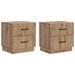 Dulap de noapte 2 pcs Stejar Artizanal 43 x 34,5 x 44,5 cm - WALTI WALTI