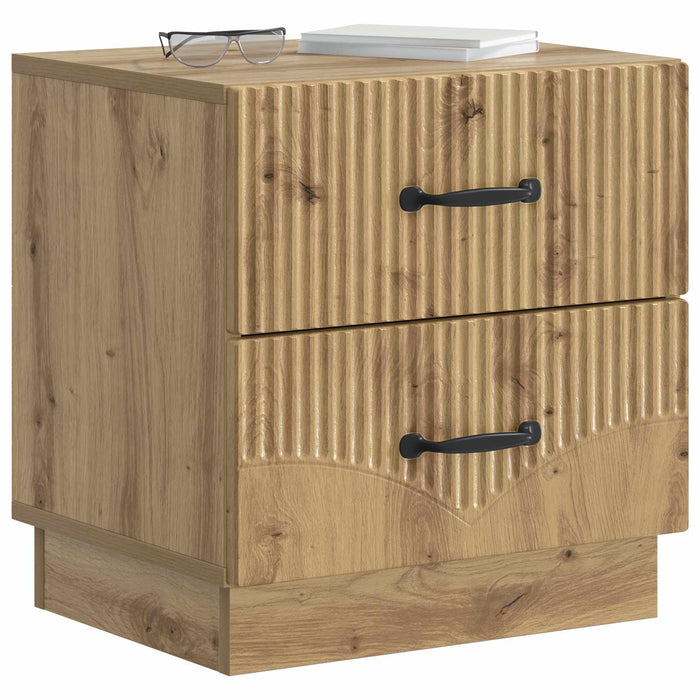 Dulap de noapte 2 pcs Stejar Artizanal 43 x 34,5 x 44,5 cm - WALTI WALTI