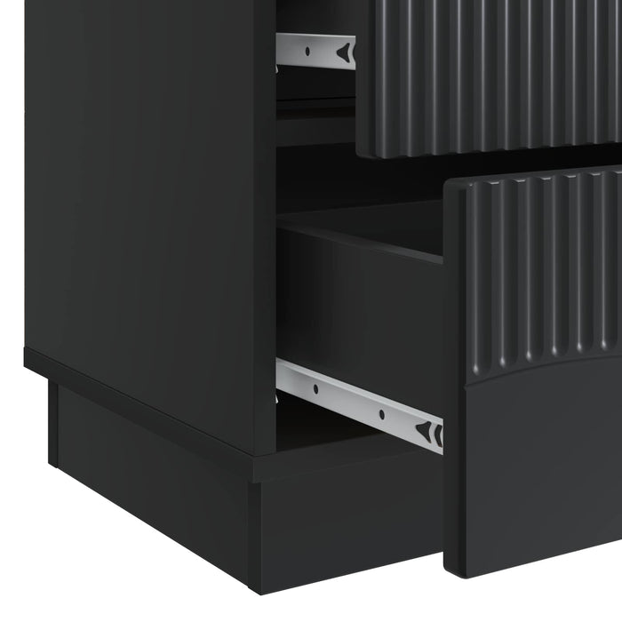 Dulap de noapte Negru 62 x 34,5 x 44,5 cm Lemn prelucrat - WALTI WALTI