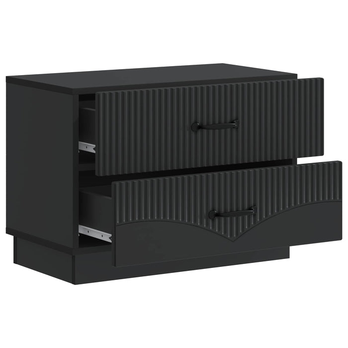 Dulap de noapte Negru 62 x 34,5 x 44,5 cm Lemn prelucrat - WALTI WALTI