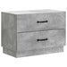 Dulap de noapte Gri Beton 62 x 34,5 x 44,5 cm Lemn prelucrat - WALTI WALTI