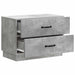 Dulap de noapte Gri Beton 62 x 34,5 x 44,5 cm Lemn prelucrat - WALTI WALTI