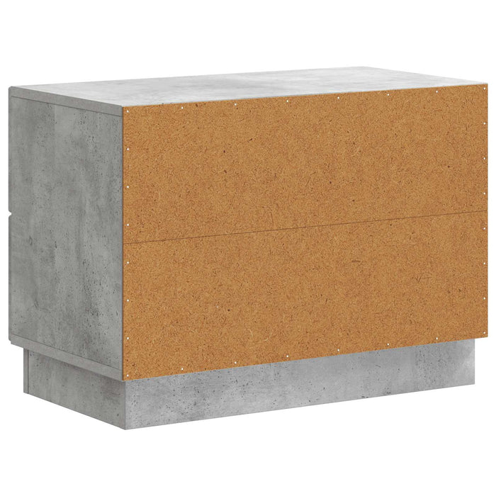 Dulap de noapte Gri Beton 62 x 34,5 x 44,5 cm Lemn prelucrat - WALTI WALTI