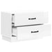 Dulap de noapte cu sertar Alb foarte lucios 62 x 34,5 x 44,5 cm - WALTI WALTI