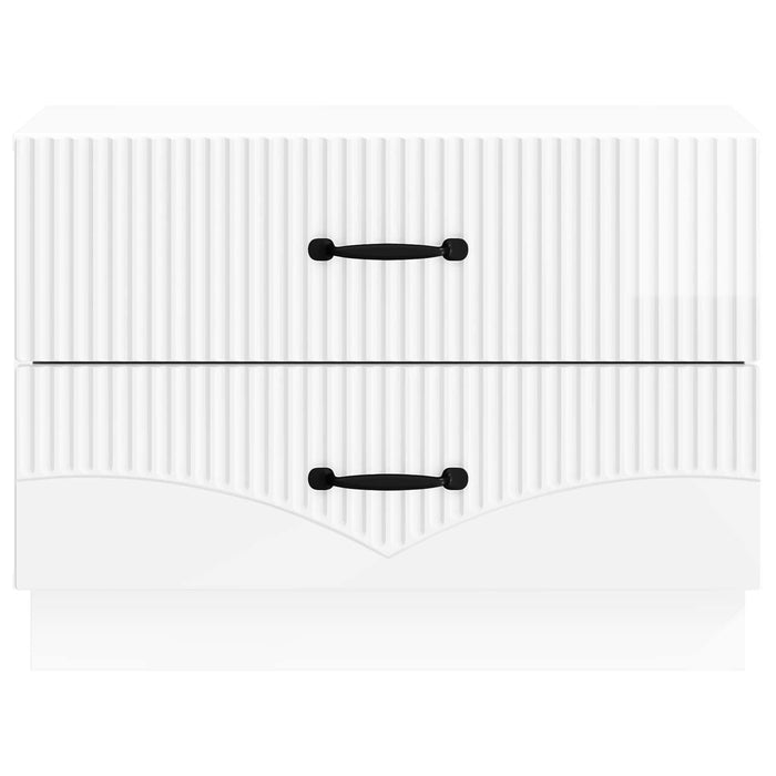 Dulap de noapte cu sertar Alb foarte lucios 62 x 34,5 x 44,5 cm - WALTI WALTI
