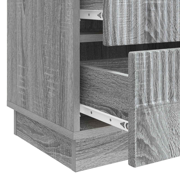 Dulap de noapte Sonoma gri 62 x 34,5 x 44,5 cm Lemn prelucrat - WALTI WALTI