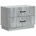 Dulap de noapte Sonoma gri 62 x 34,5 x 44,5 cm Lemn prelucrat - WALTI WALTI