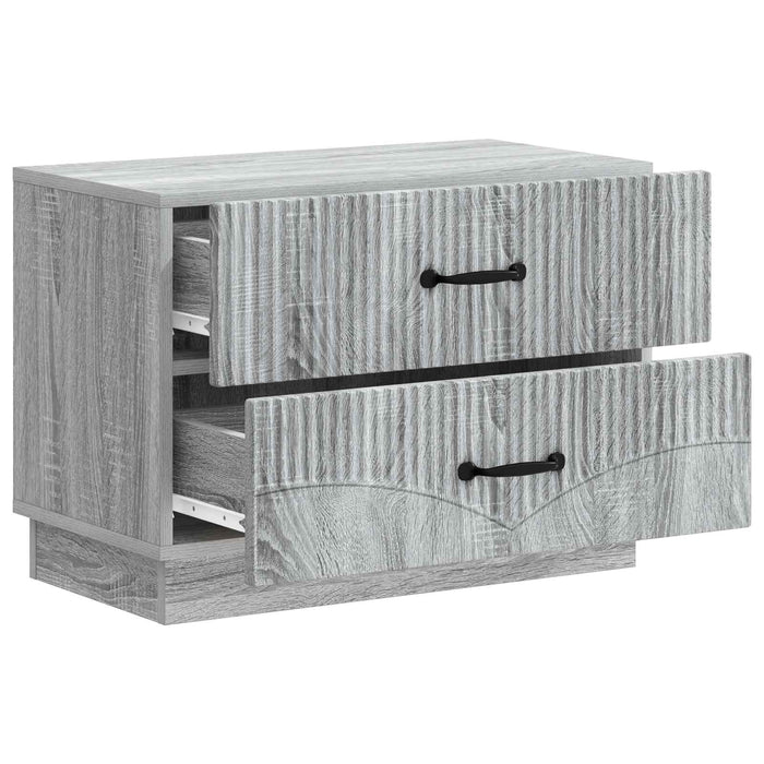 Dulap de noapte Sonoma gri 62 x 34,5 x 44,5 cm Lemn prelucrat - WALTI WALTI