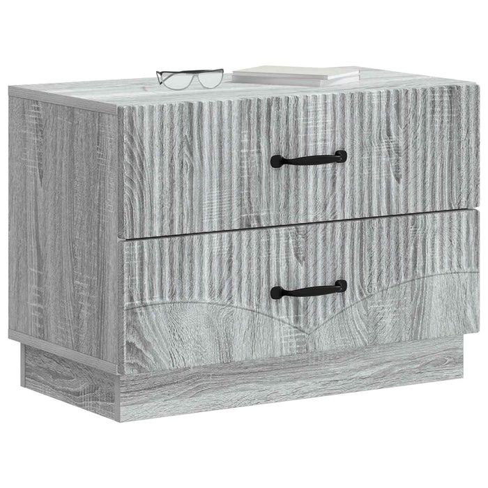 Dulap de noapte Sonoma gri 62 x 34,5 x 44,5 cm Lemn prelucrat - WALTI WALTI