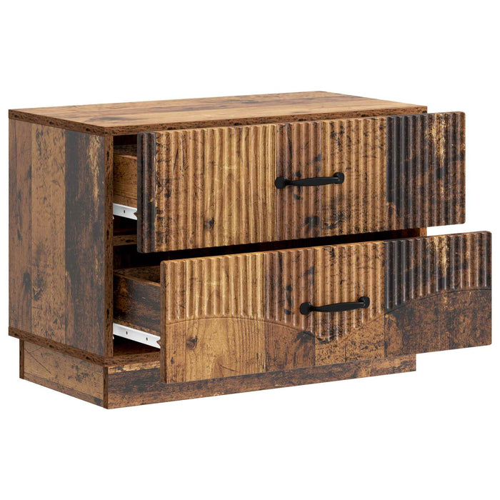Dulap de noapte Lemn vechi 62 x 34,5 x 44,5 cm Lemn prelucrat - WALTI WALTI