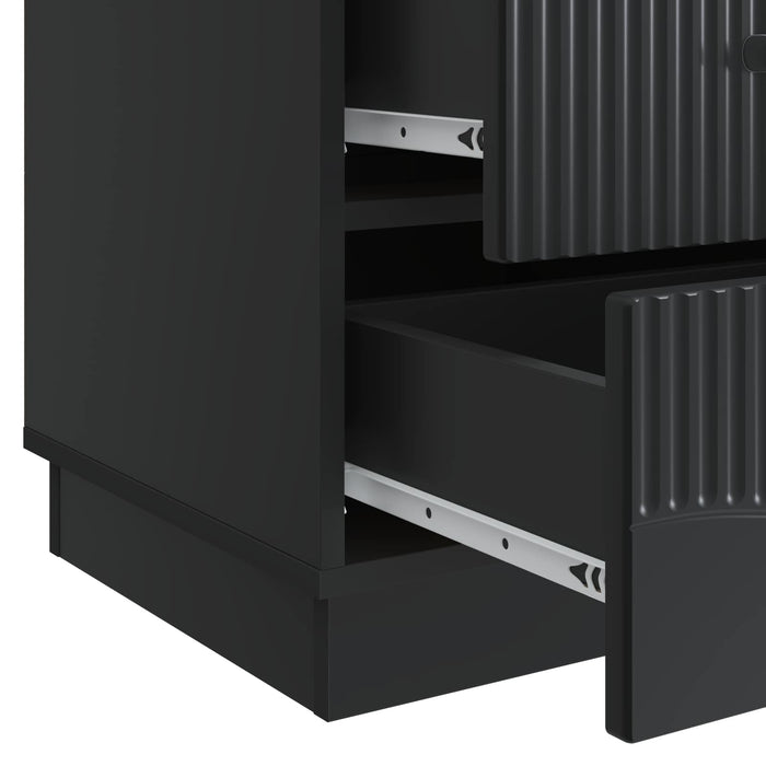 Dulap de noapte Negru 43 x 41 x 63,5 cm Lemn prelucrat - WALTI WALTI