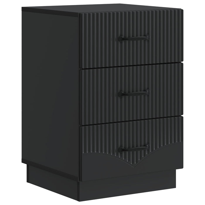 Dulap de noapte Negru 43 x 41 x 63,5 cm Lemn prelucrat - WALTI WALTI