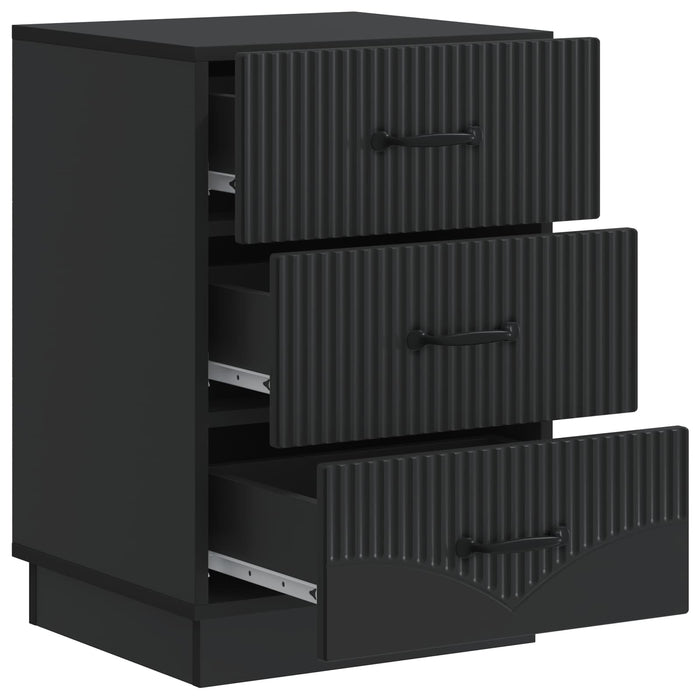 Dulap de noapte Negru 43 x 41 x 63,5 cm Lemn prelucrat - WALTI WALTI