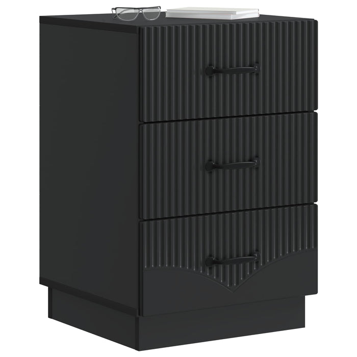 Dulap de noapte Negru 43 x 41 x 63,5 cm Lemn prelucrat - WALTI WALTI