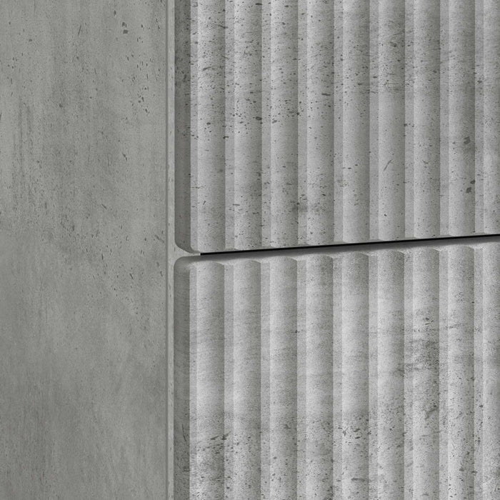 Dulap de noapte Gri Beton 43 x 41 x 63,5 cm Lemn prelucrat - WALTI WALTI