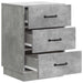 Dulap de noapte Gri Beton 43 x 41 x 63,5 cm Lemn prelucrat - WALTI WALTI