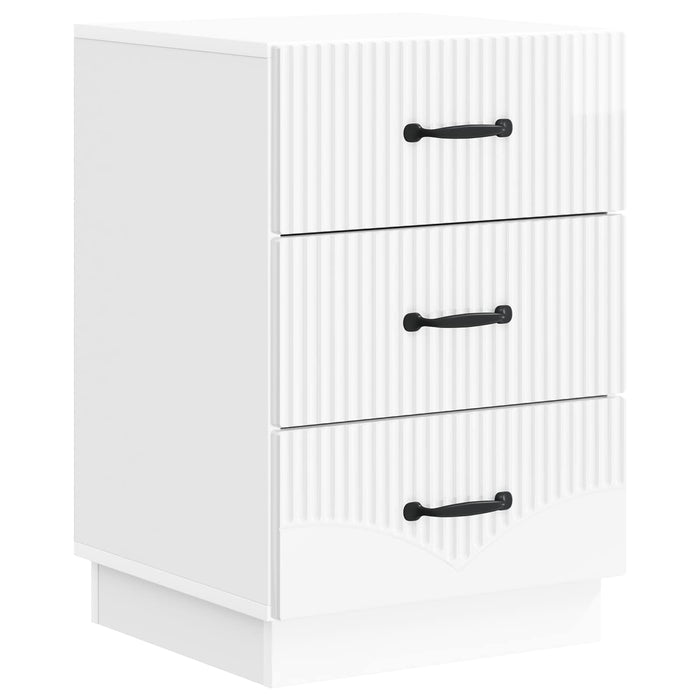 Dulap de noapte cu sertar Alb foarte lucios 43 x 41 x 63,5 cm - WALTI WALTI