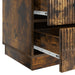 Dulap de noapte Stejar fumuriu 43 x 41 x 63,5 cm Lemn prelucrat - WALTI WALTI