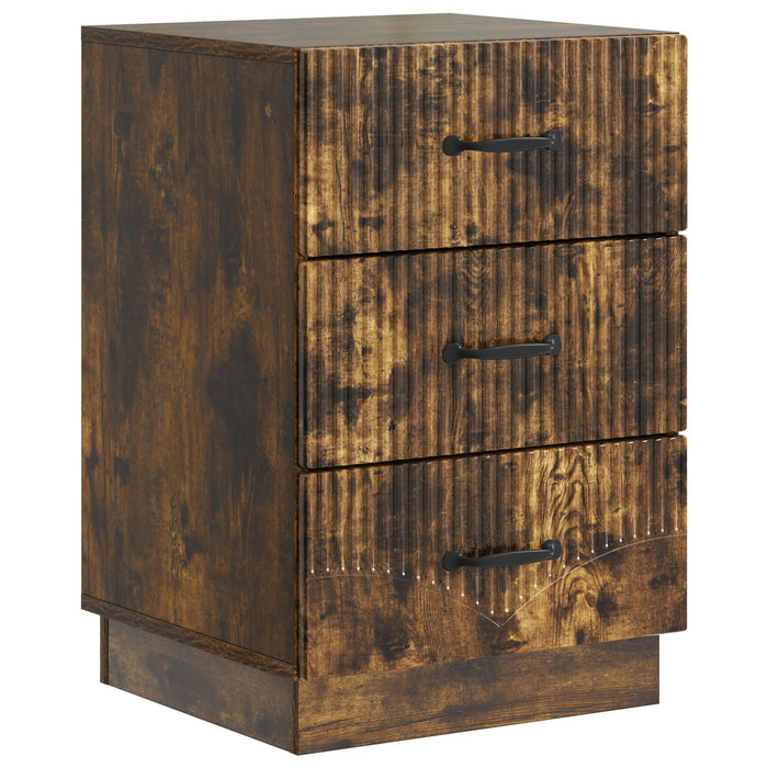 Dulap de noapte Stejar fumuriu 43 x 41 x 63,5 cm Lemn prelucrat - WALTI WALTI