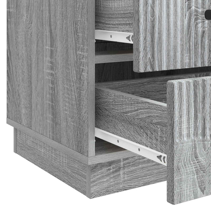 Dulap de noapte Sonoma gri 43 x 41 x 63,5 cm Lemn prelucrat - WALTI WALTI