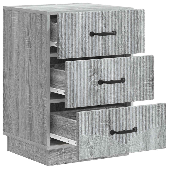 Dulap de noapte Sonoma gri 43 x 41 x 63,5 cm Lemn prelucrat - WALTI WALTI