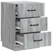 Dulap de noapte Sonoma gri 43 x 41 x 63,5 cm Lemn prelucrat - WALTI WALTI