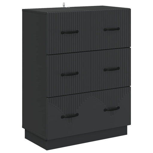Dulap cu sertare Negru 66 x 34,5 x 87 cm Lemn prelucrat - WALTI WALTI