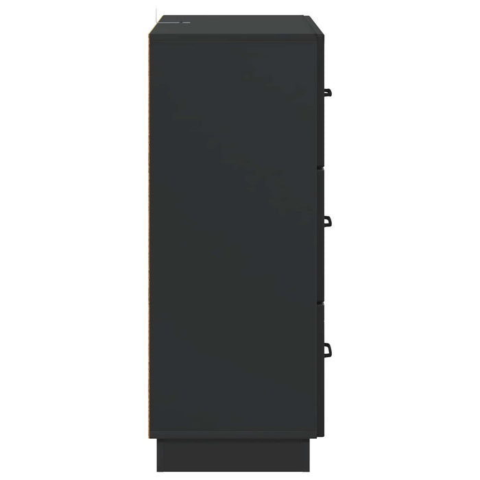 Dulap cu sertare Negru 66 x 34,5 x 87 cm Lemn prelucrat - WALTI WALTI