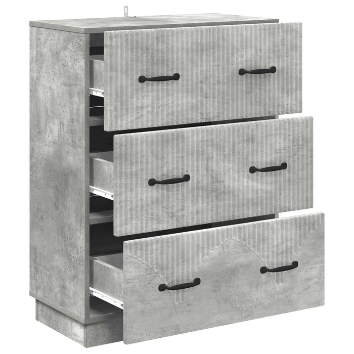 Dulap cu sertare Gri Beton 66 x 34,5 x 87 cm Lemn prelucrat - WALTI WALTI