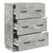 Dulap cu sertare Gri Beton 66 x 34,5 x 87 cm Lemn prelucrat - WALTI WALTI