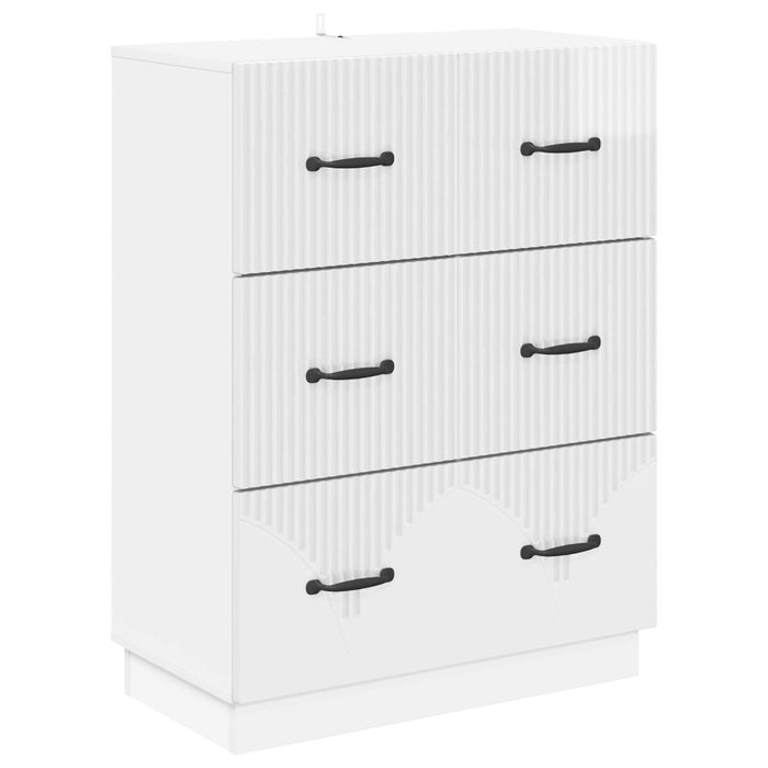 Dulap cu sertare Alb foarte lucios 66 x 34,5 x 87 cm - WALTI WALTI