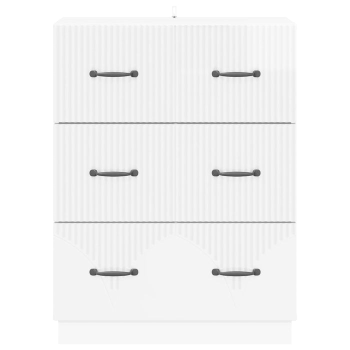 Dulap cu sertare Alb foarte lucios 66 x 34,5 x 87 cm - WALTI WALTI